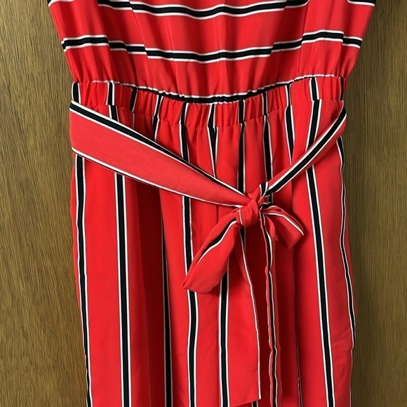 size small red stripe Express jumpersuit - Picture 3 of 6